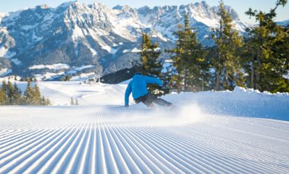 Perfekte Pisten mit Blick auf den Wilden Kaiser in der SkiWelt.