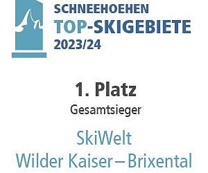 Auszeichnung von Schneehöhen zum Top-Skigebiet 2023/24 Gesamtsieger.
