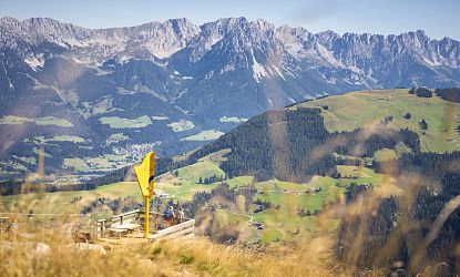 Blick auf den Wilden Kaiser und die beeindruckende Natur.